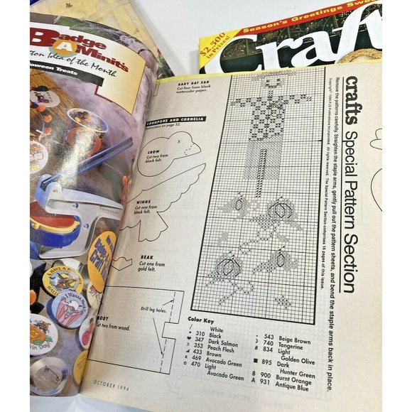 15 Vintage 1990's Crafts Magazine Lot Women's Circle Country Sampler Christmas - Picture 4 of 9